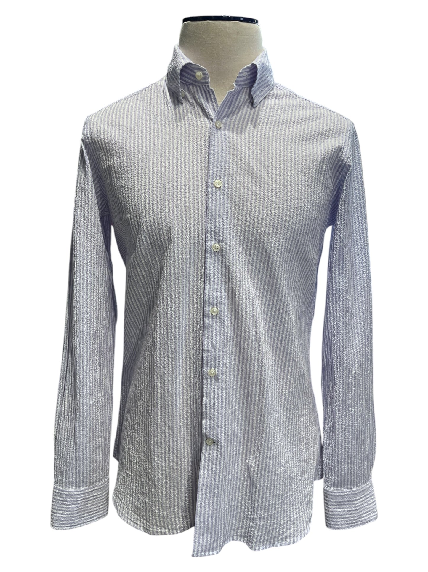 Sy Devore Seersucker Stripe Sport Shirts