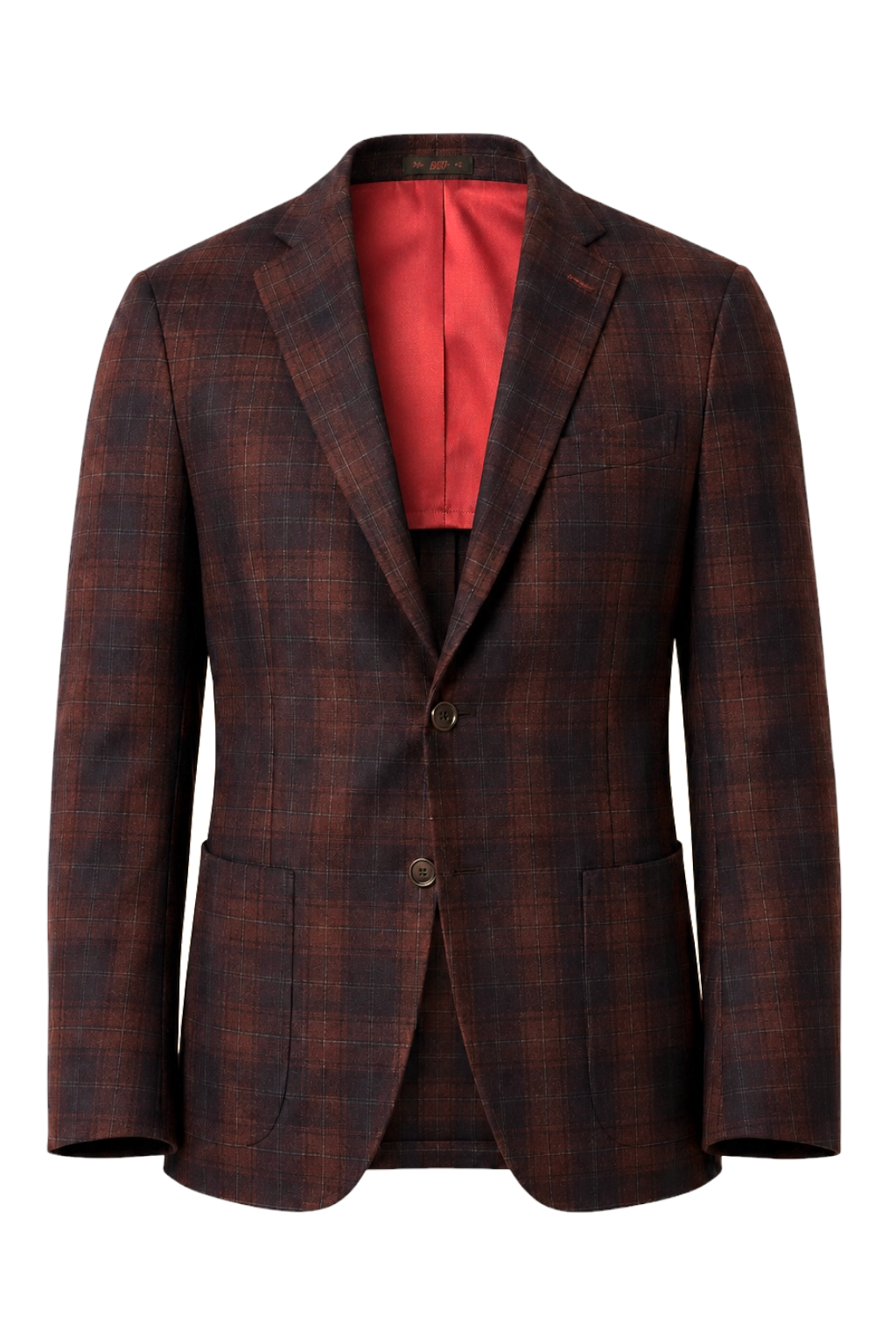 Rust Plaid Sport Jacket 100% Wool