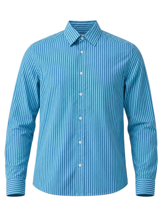 Seersucker Striped Sport Shirt