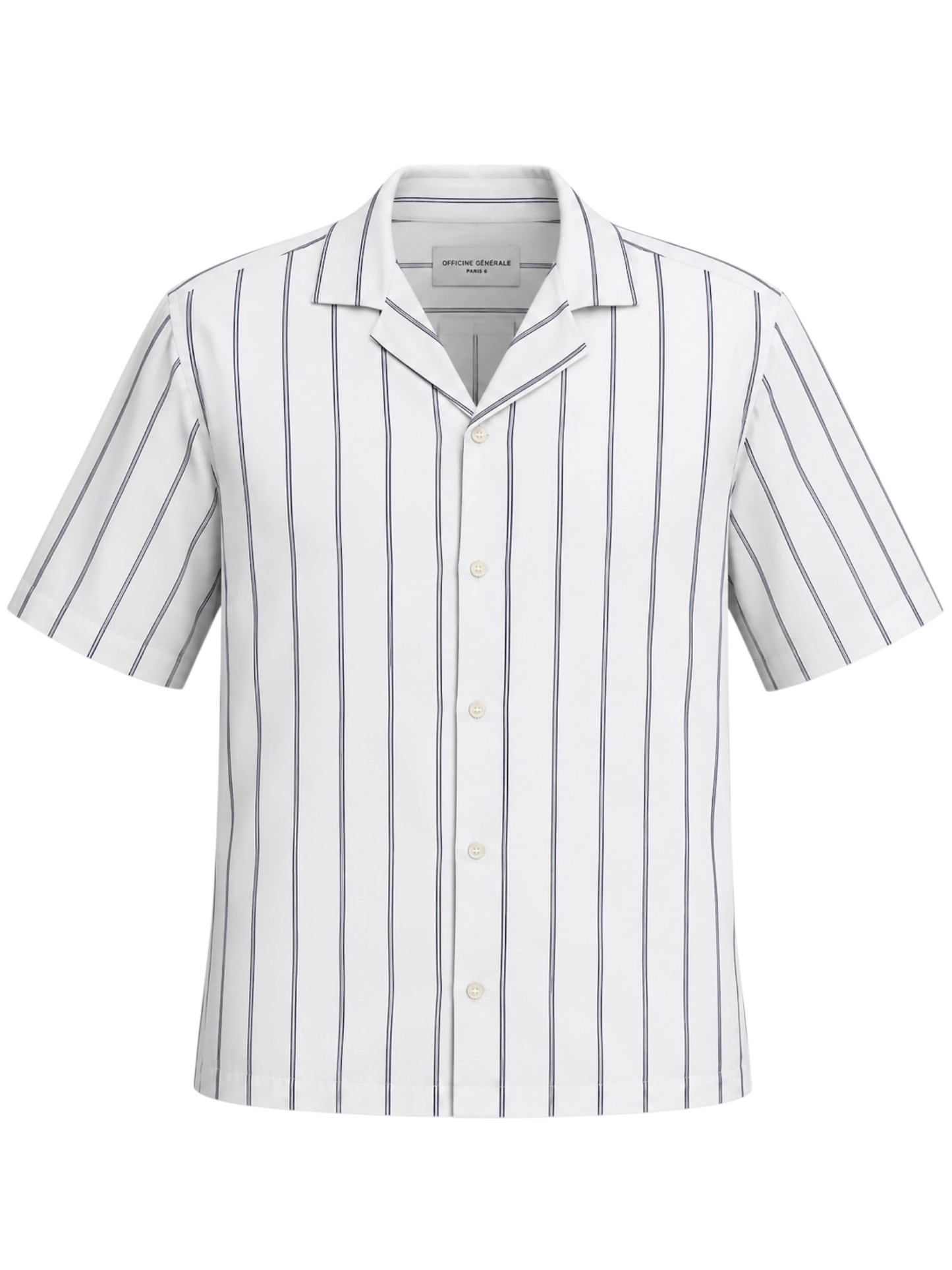 Camp Collar Striped Shirt