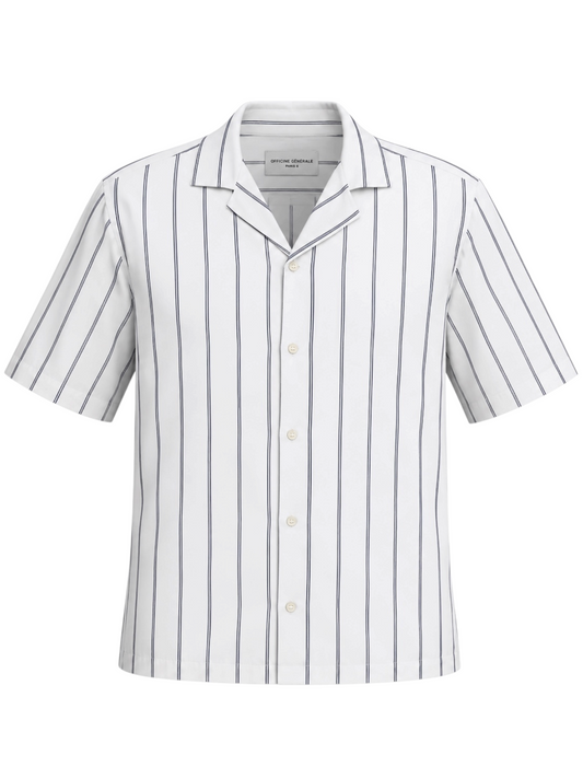 Camp Collar Striped Shirt