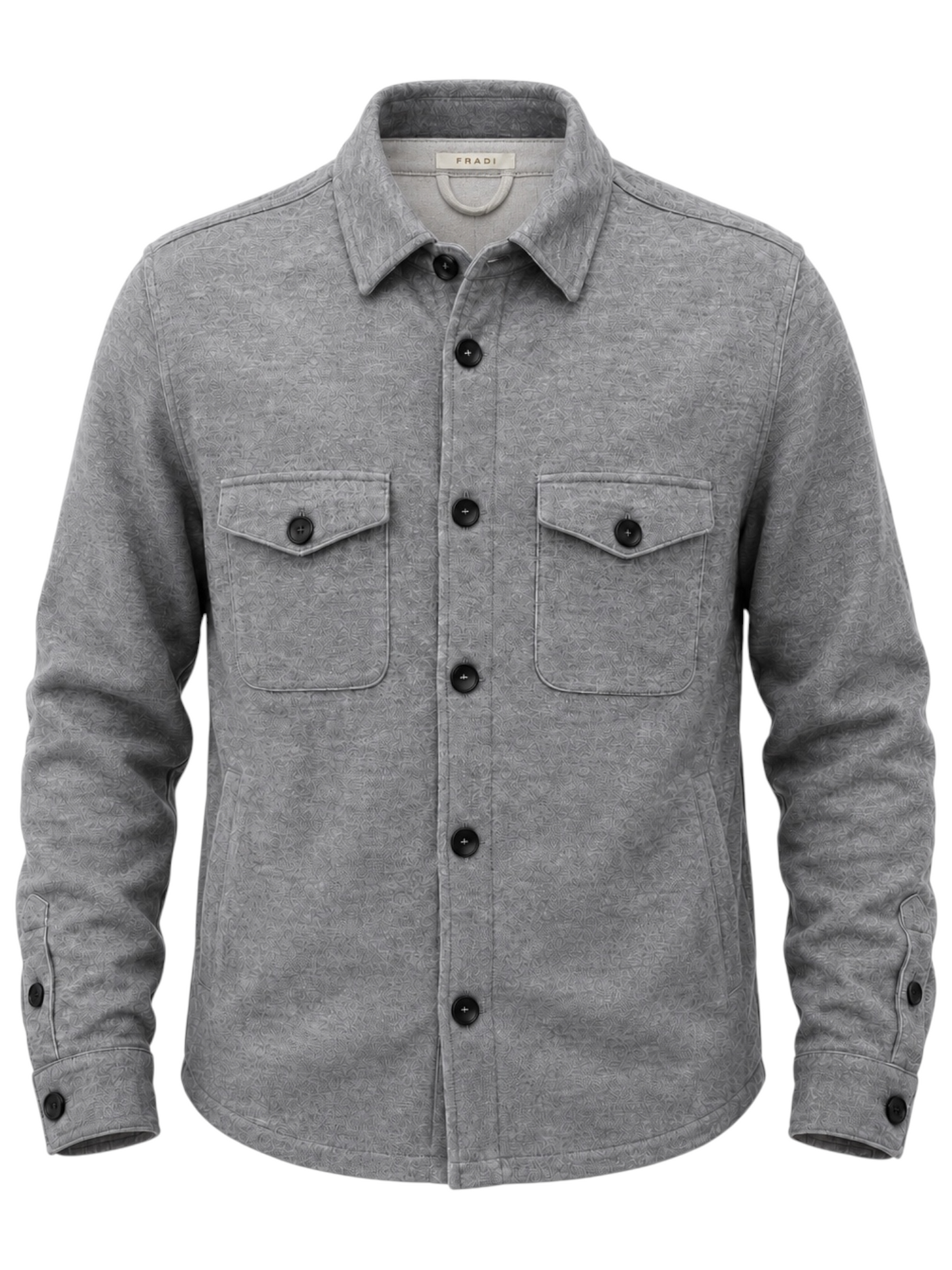 Double faced Wool/Cotton Jersey Knit Shirt Jacket