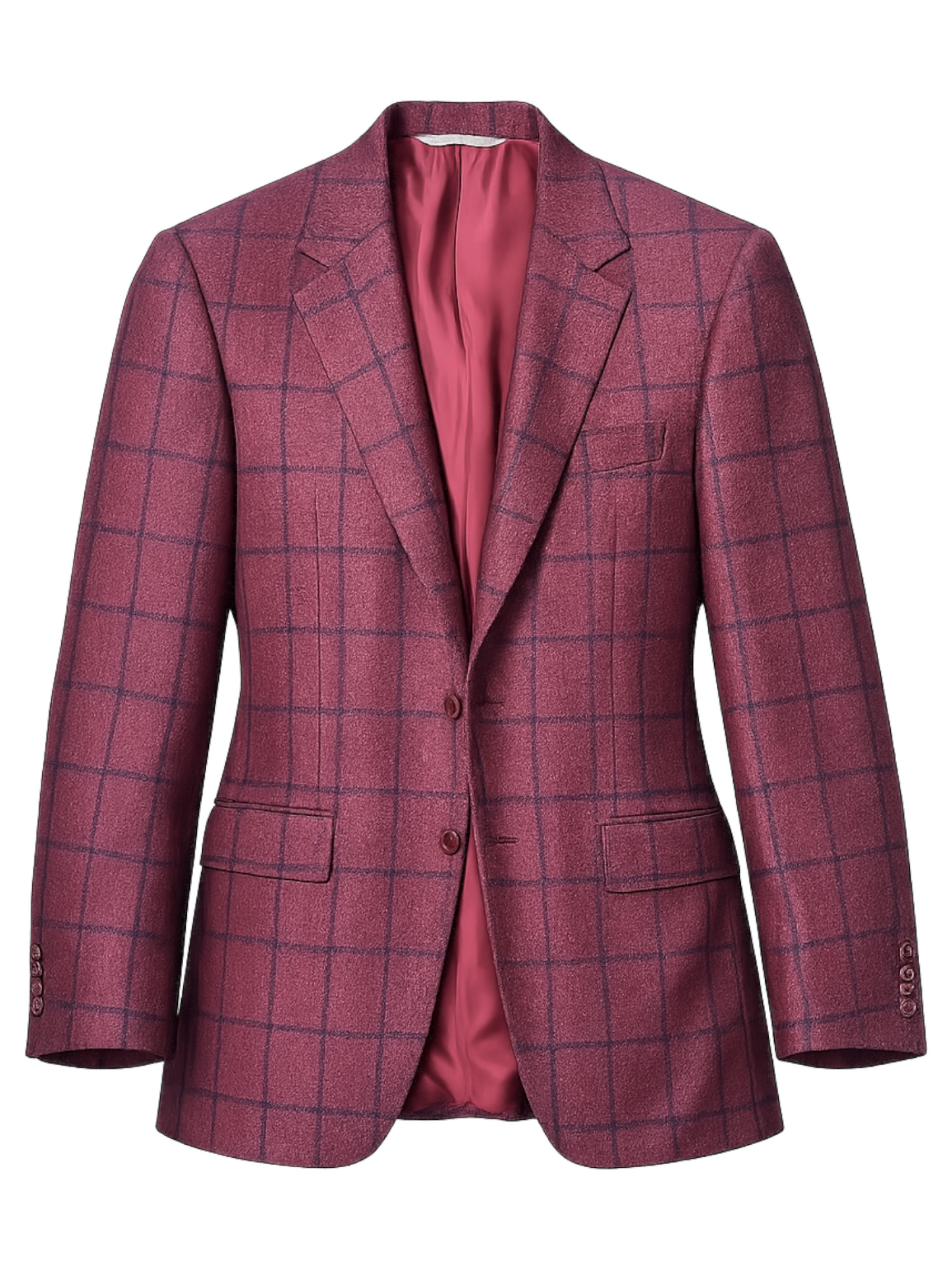 Red windowpane Wool sport jacket